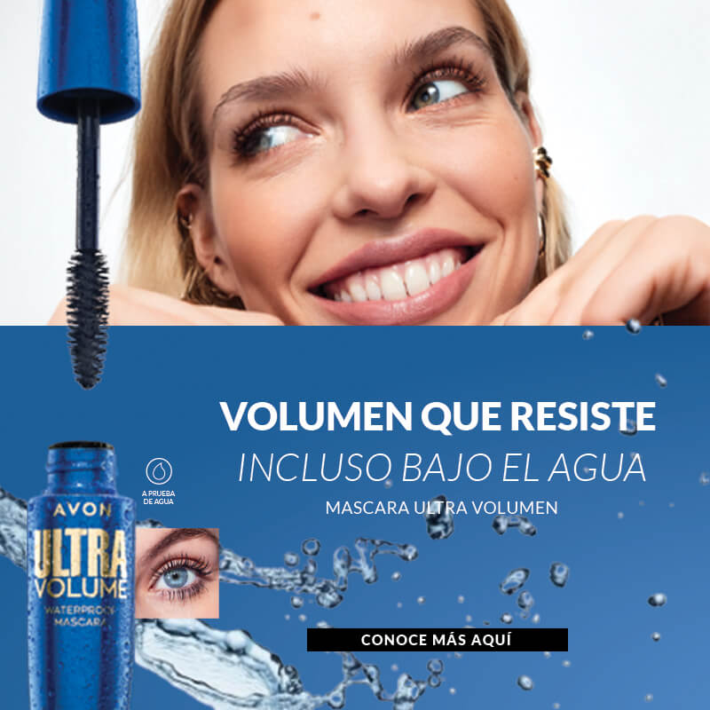 Avon mascara ULTRA VOLUMEN. Volumen que resiste incluso bajo el agua
