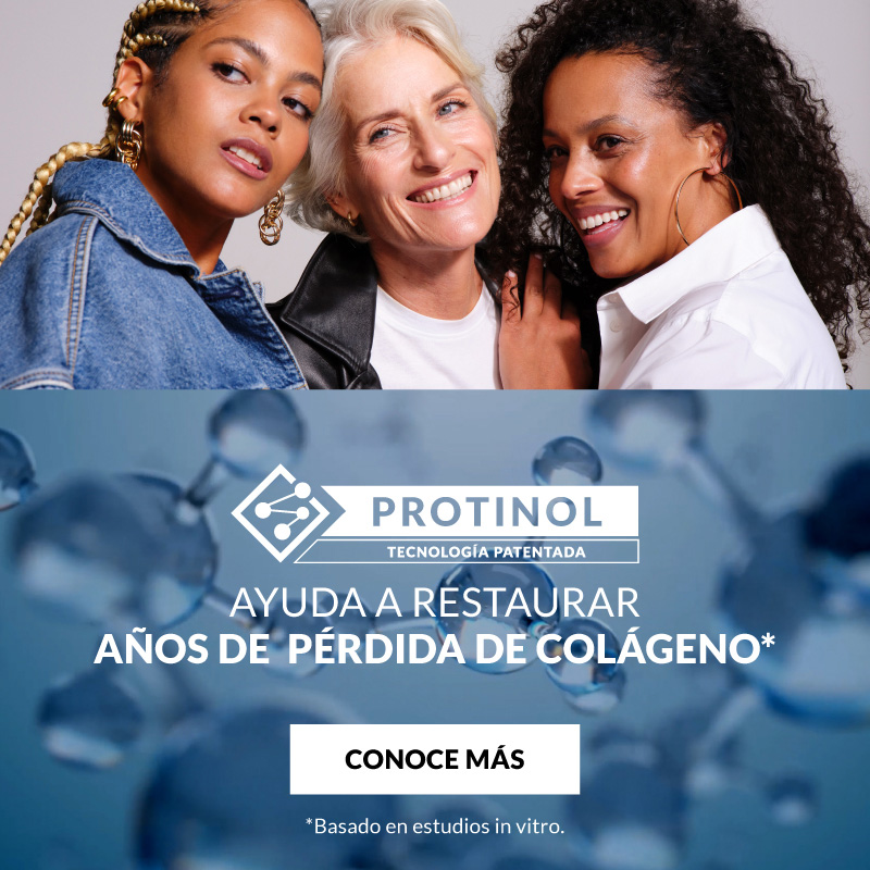 Nuestra tecnología Protinol ayuda a restaurar pérdida de colágeno.