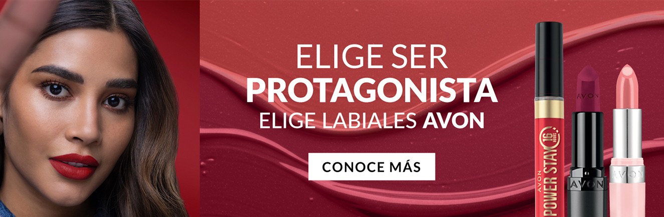 Elige ser la protagonista. Elige labiales Avon